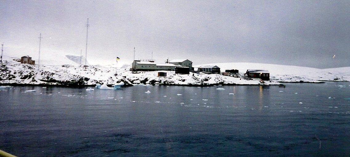 Vernadsky Station seen from the water