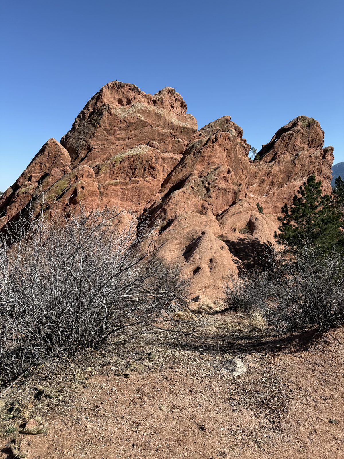 Large red rock formation