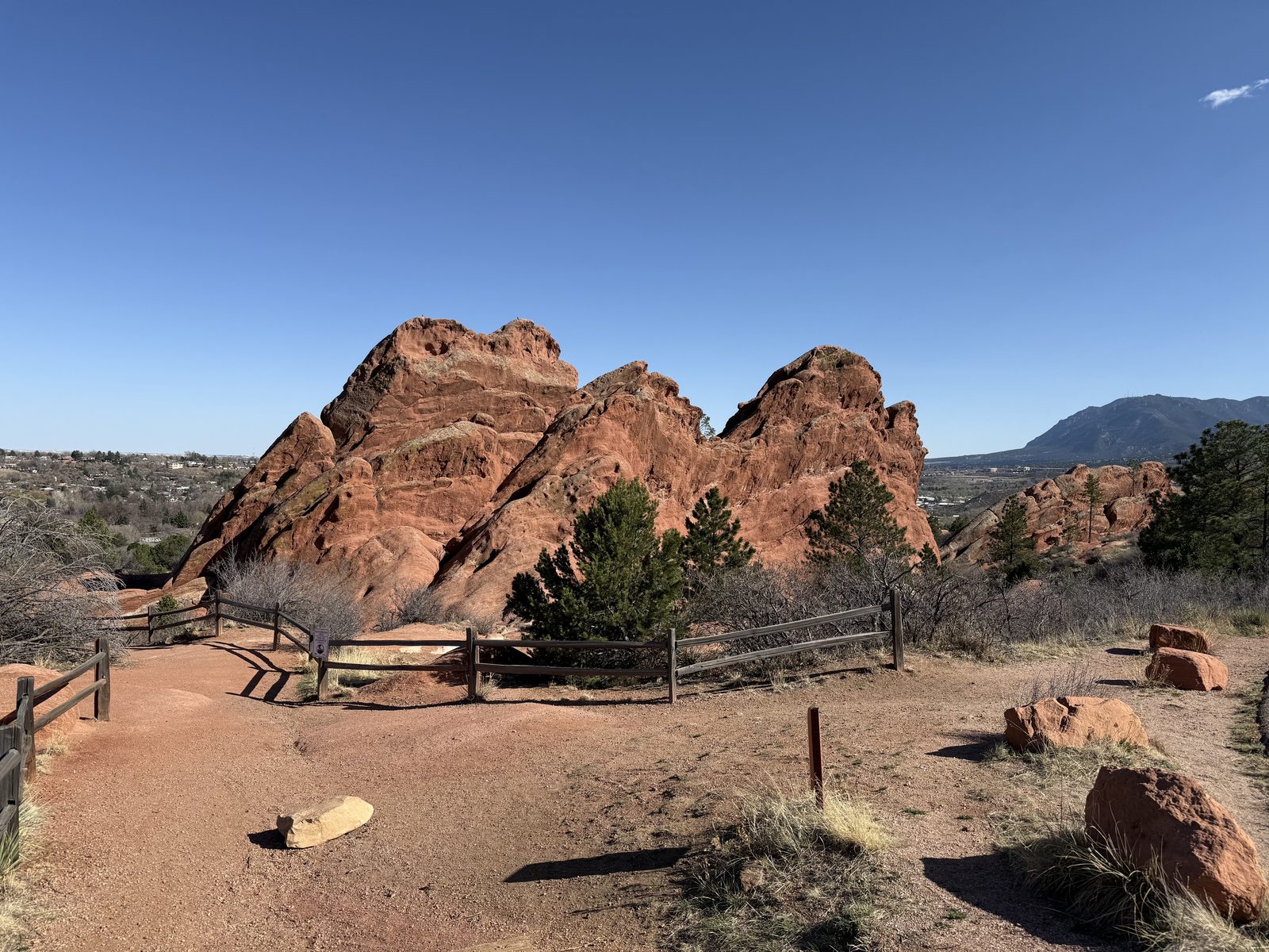 Rock formations and scrub