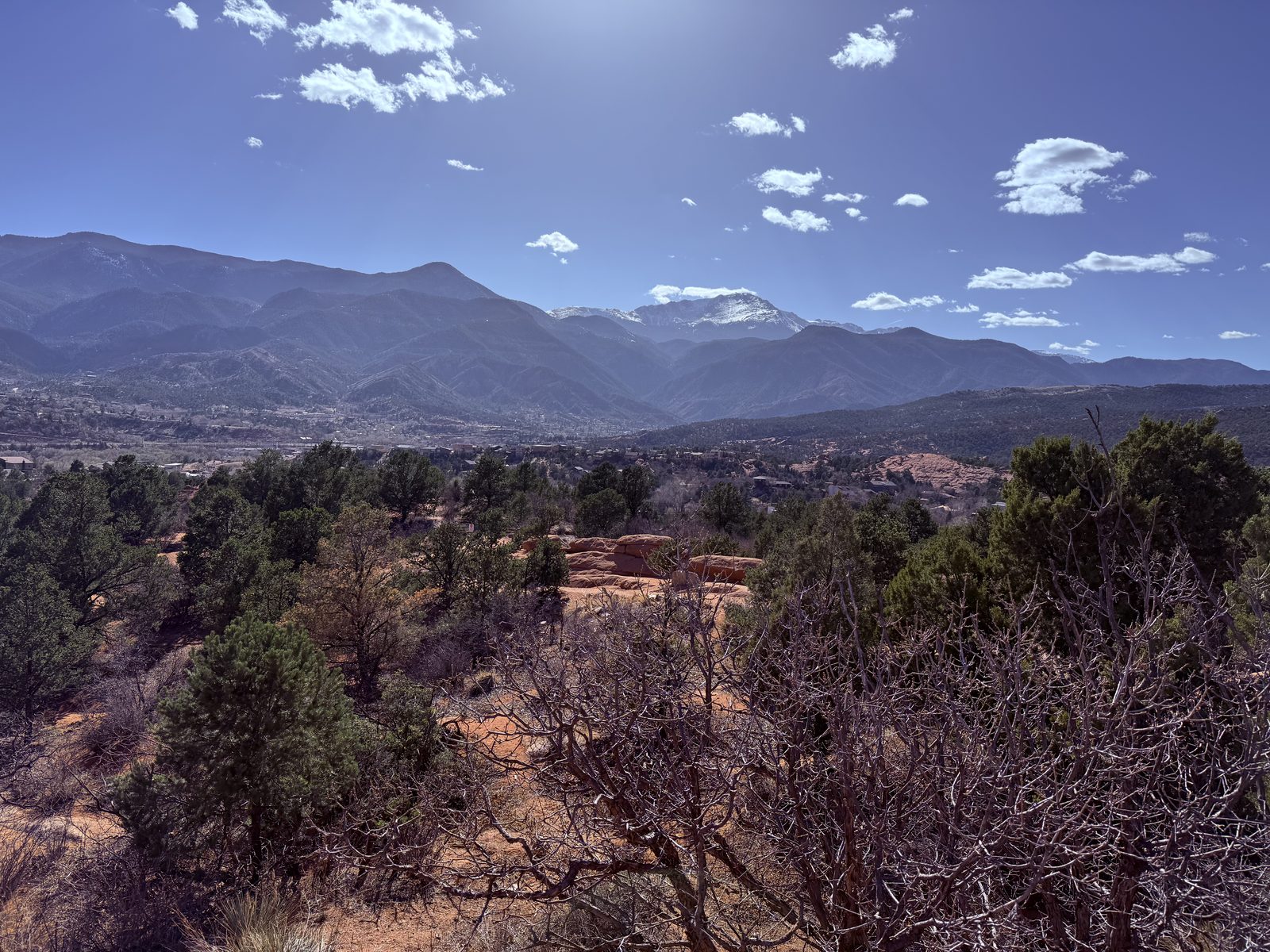 The Front Range seen from the park