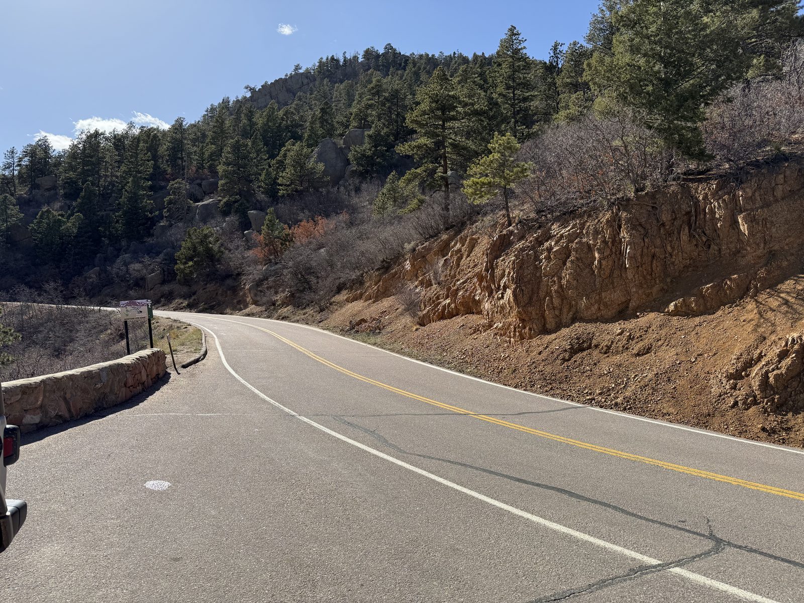Highway curving through the canyon